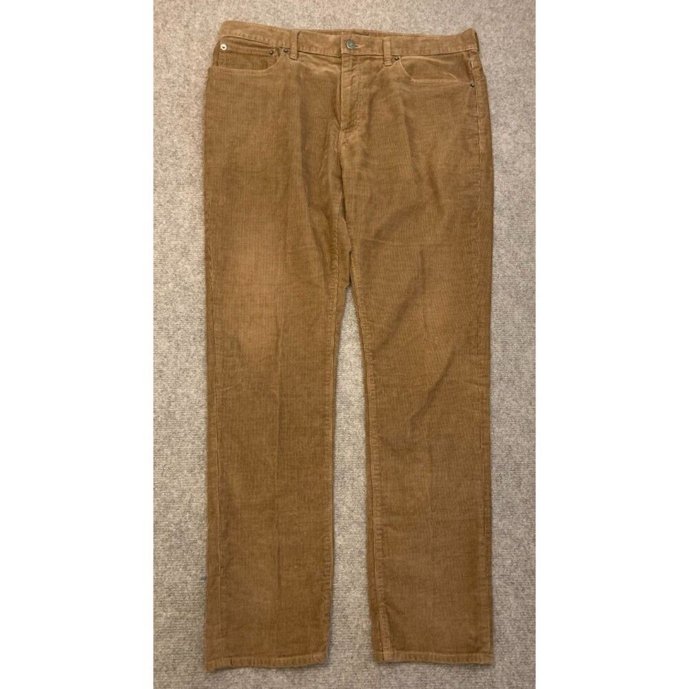 J Crew Pants Mens 35x32 Slim Fit Flex Corduroy Straight Leg Preppy Casual Chino